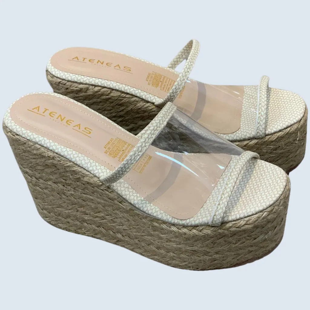 PLATAFORMA EN YUTE SUECA CAPELLADA EN ACETATO