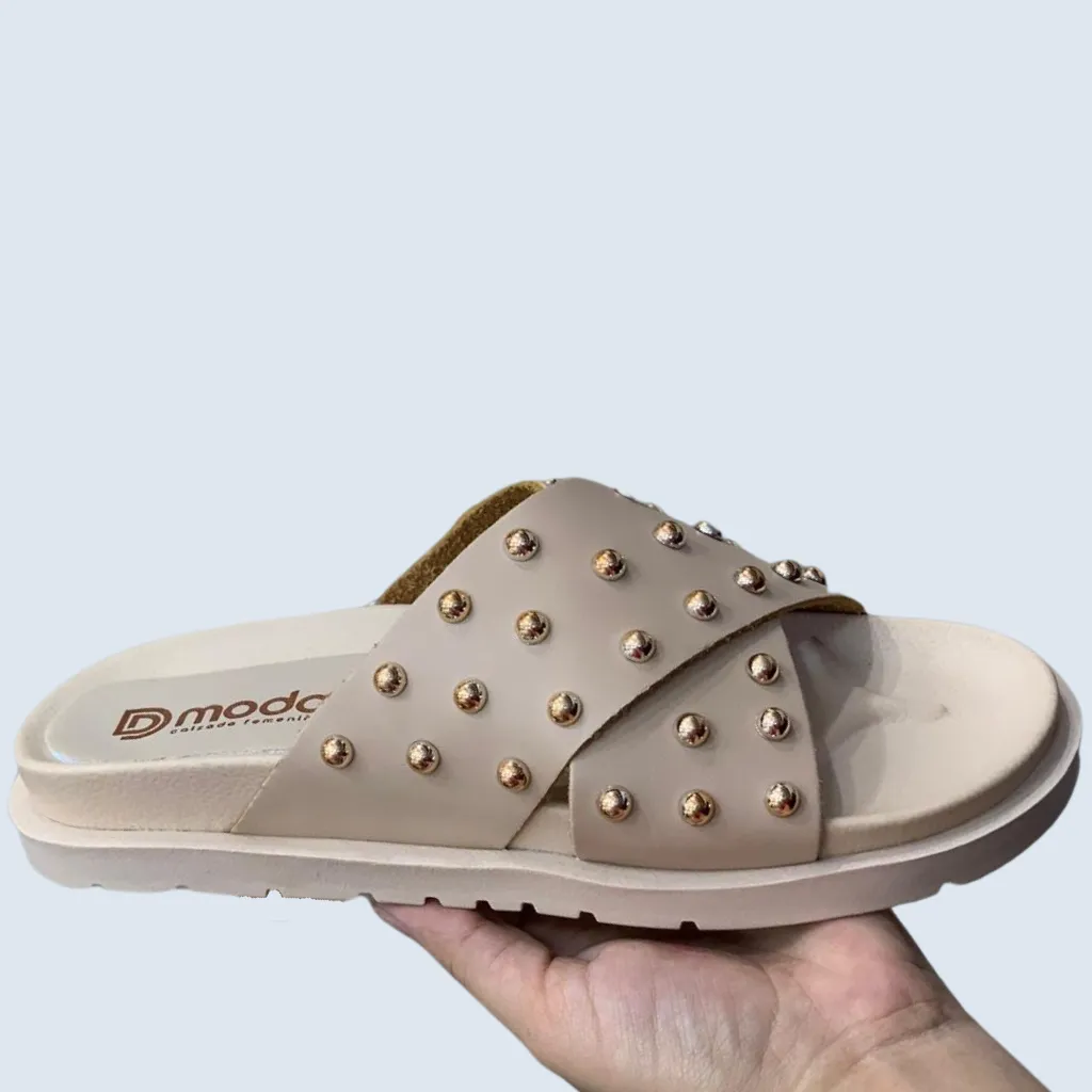 SANDALIA CANOA SUECA CAPELLADA CRUZADA CON TACHES