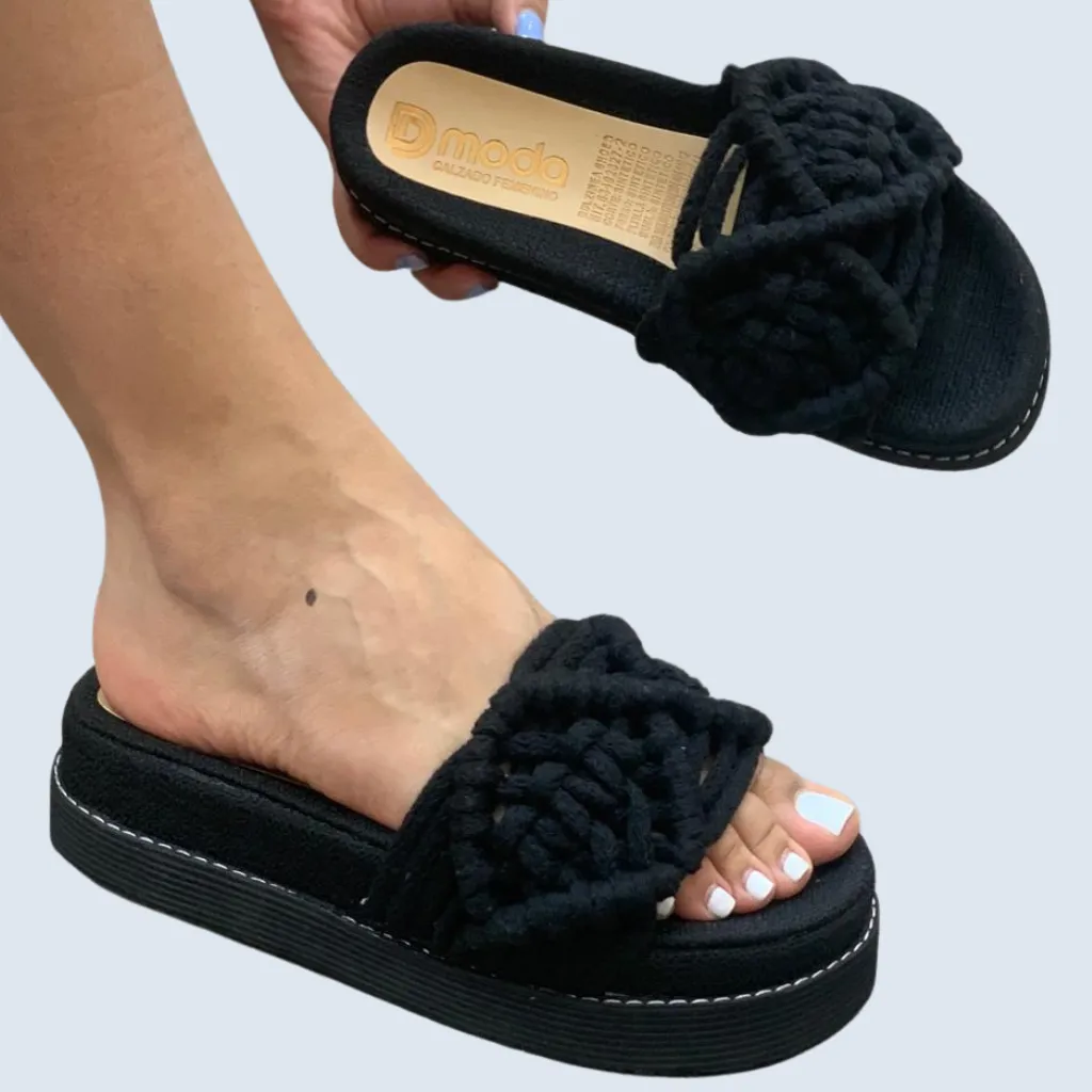SANDALIA CANOA SUECA CAPELLADA EN MACRAME