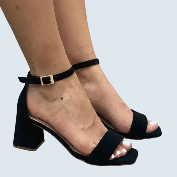sandalias mujer sandalias tacon P601 negro 2