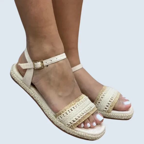 sandalias planas EM1766 talco 1