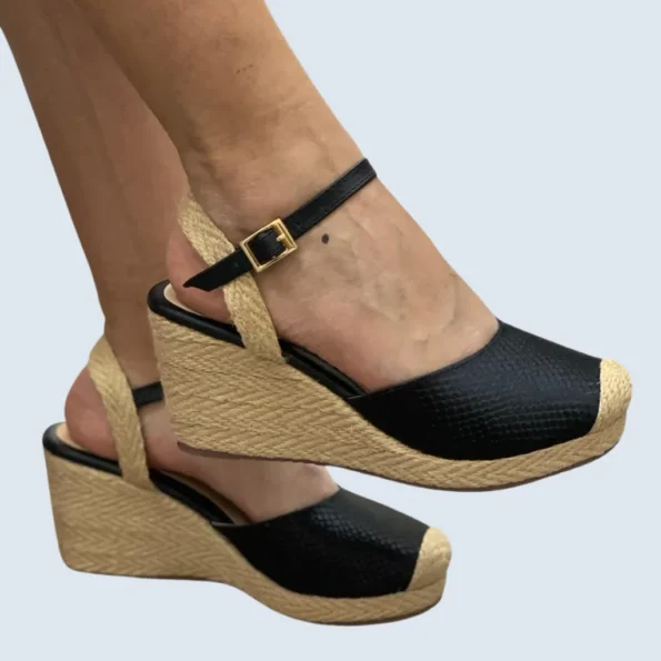 plataformas mujer plataformas 512 AF1085 yute negro 1