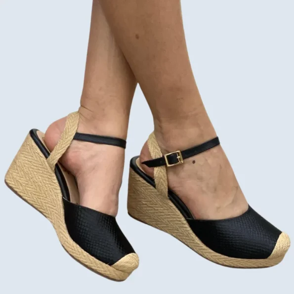 plataformas mujer plataformas 512 AF1085 yute negro 2