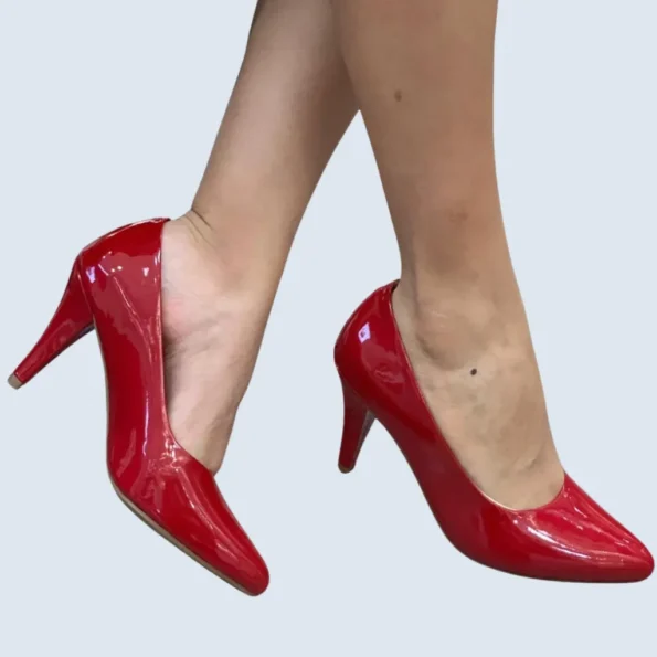 tacones mujer tacon 5 medio MZ24138 rojo charol 3
