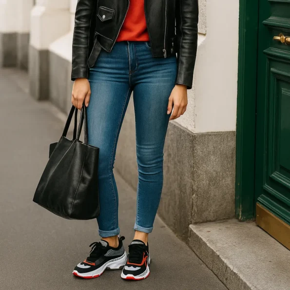 tenis mujer tenis deportivos FLECHAS negrorojo 1
