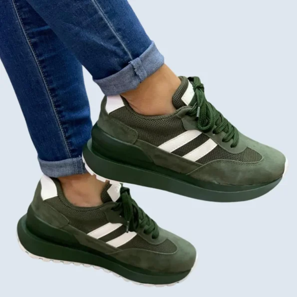 tenis mujer tenis deportivos HM606 verde blanco 1