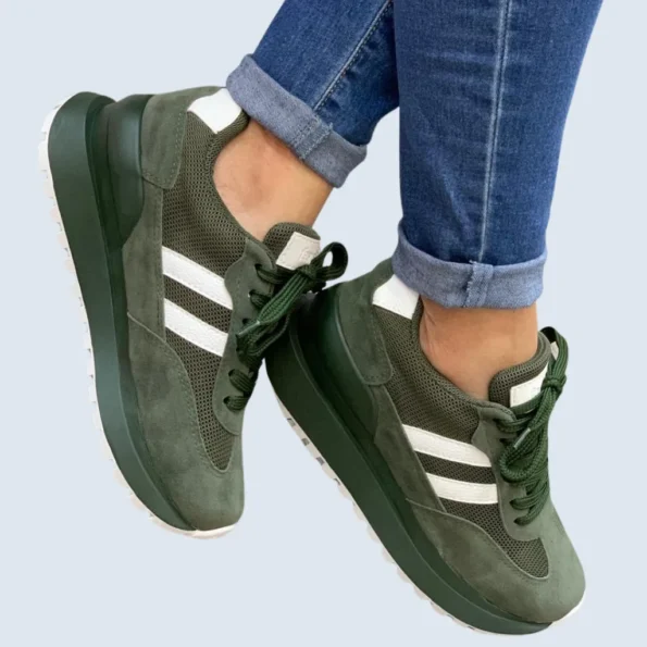 tenis mujer tenis deportivos HM606 verde blanco 2