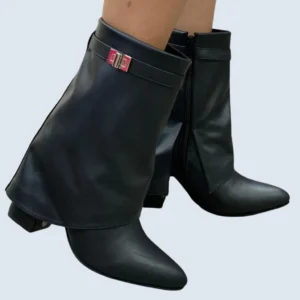 BOTA DE TACON CAÑA MEDIA Y CORREA