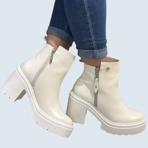 BOTA DE TACON CAÑA MEDIA CIERRE LATERAL