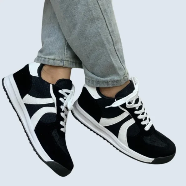 tenis mujer tenis casuales HM607 negro blanco 1