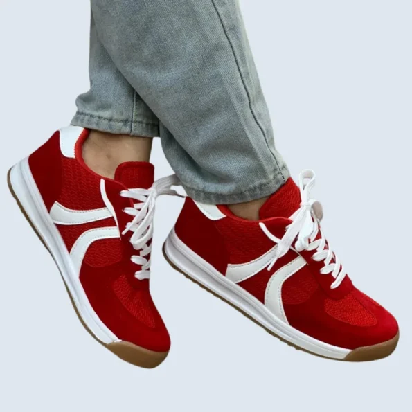 tenis mujer tenis casuales HM607 rojo blanco 1