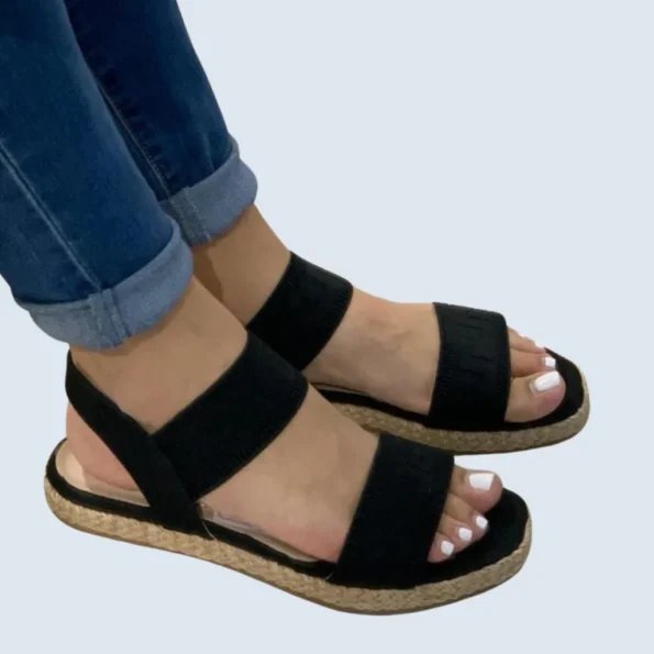sandalias mujer sandalias planas EM1606 negro