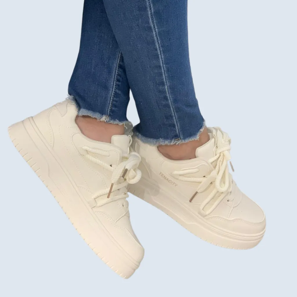 TENIS CASUAL DOBLE CORDON CRUZADO