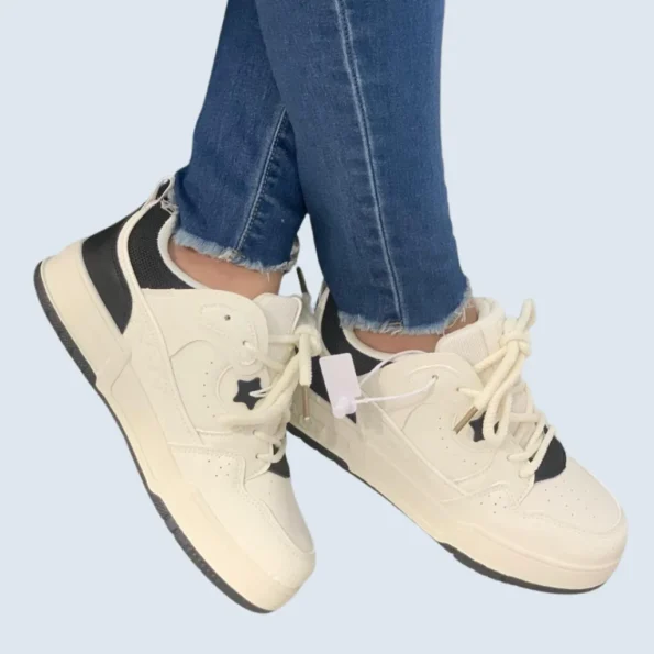 tenis mujer tenis deportivos LJ11 talco negro 2