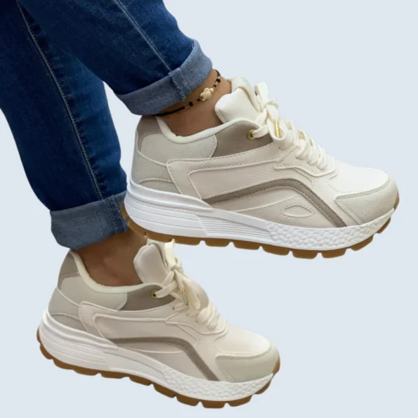 tenis mujer tenis casuales HM653 beige camel