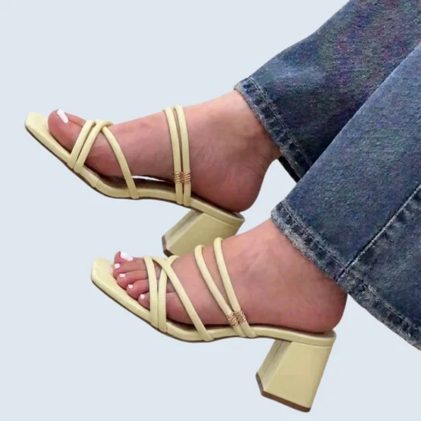 sandalias mujer sandalias tacon 52 P1180 amarillo