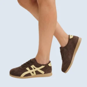 tenis mujer tenis casuales KP32B cafe amarillo