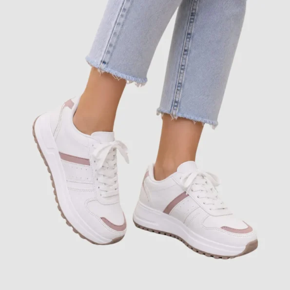 tenis mujer tenis casuales U1512 blanco rosa
