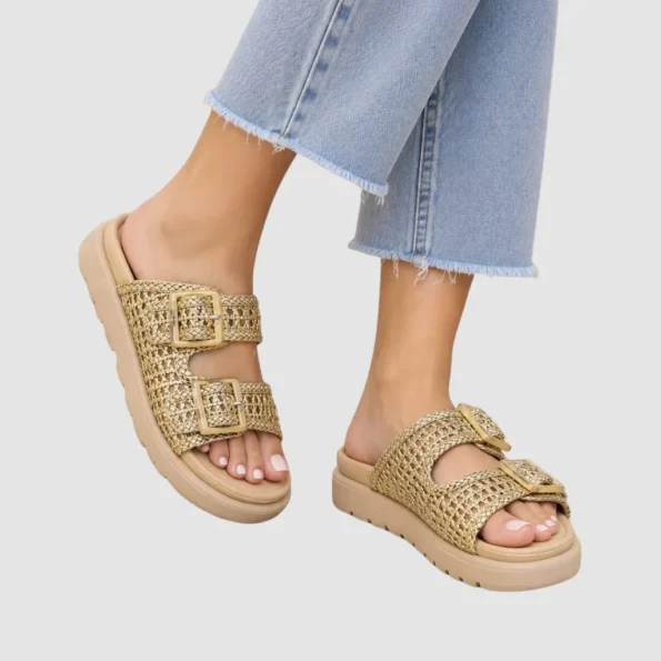 sandalias mujer sandalias canoas ANY082 champana