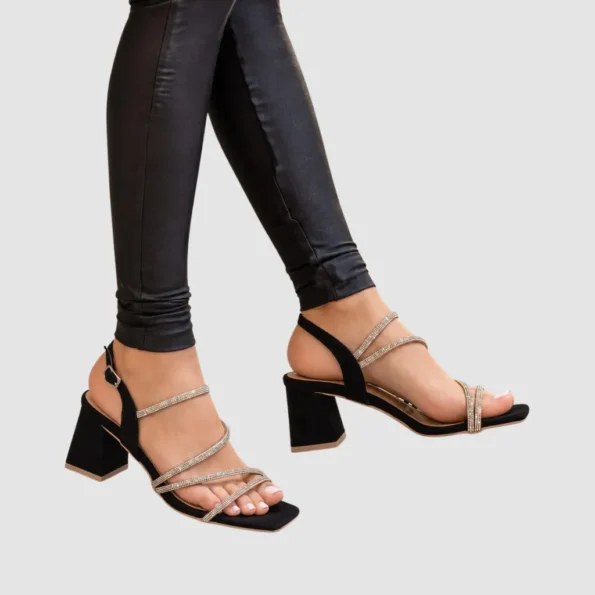 sandalias mujer sandalias tacon 512 P623 negro