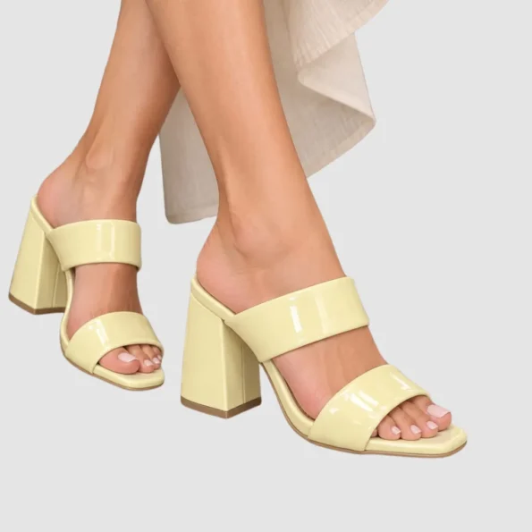 sandalias mujer sandalias tacon 712 LM126 amarillo1