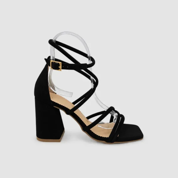 sandalias mujer sandalias tacon 712 P2674 negro PORTADA