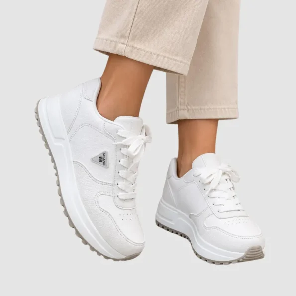 tenis mujer tenis casuales U1518 talco